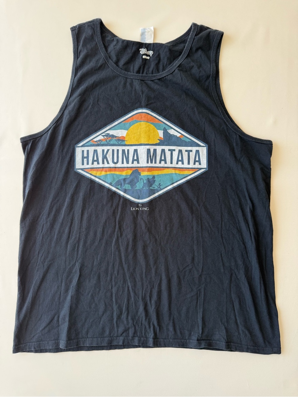 Disney The Lion King Hakuna Matata Graphic Tank Top Men’s XL Black